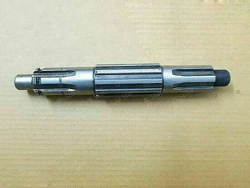 Transmission main shaft T90, metal cylindrical drive shaft with splined end