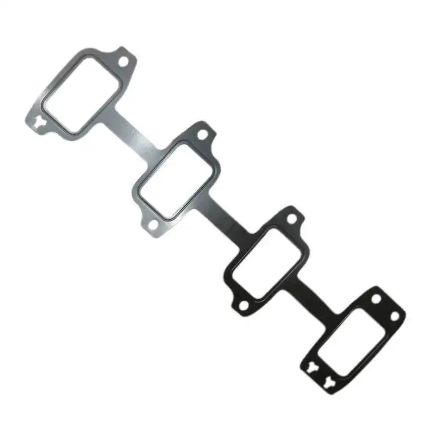 Intake manifold gasket set with four rectangular seals and bolt holes