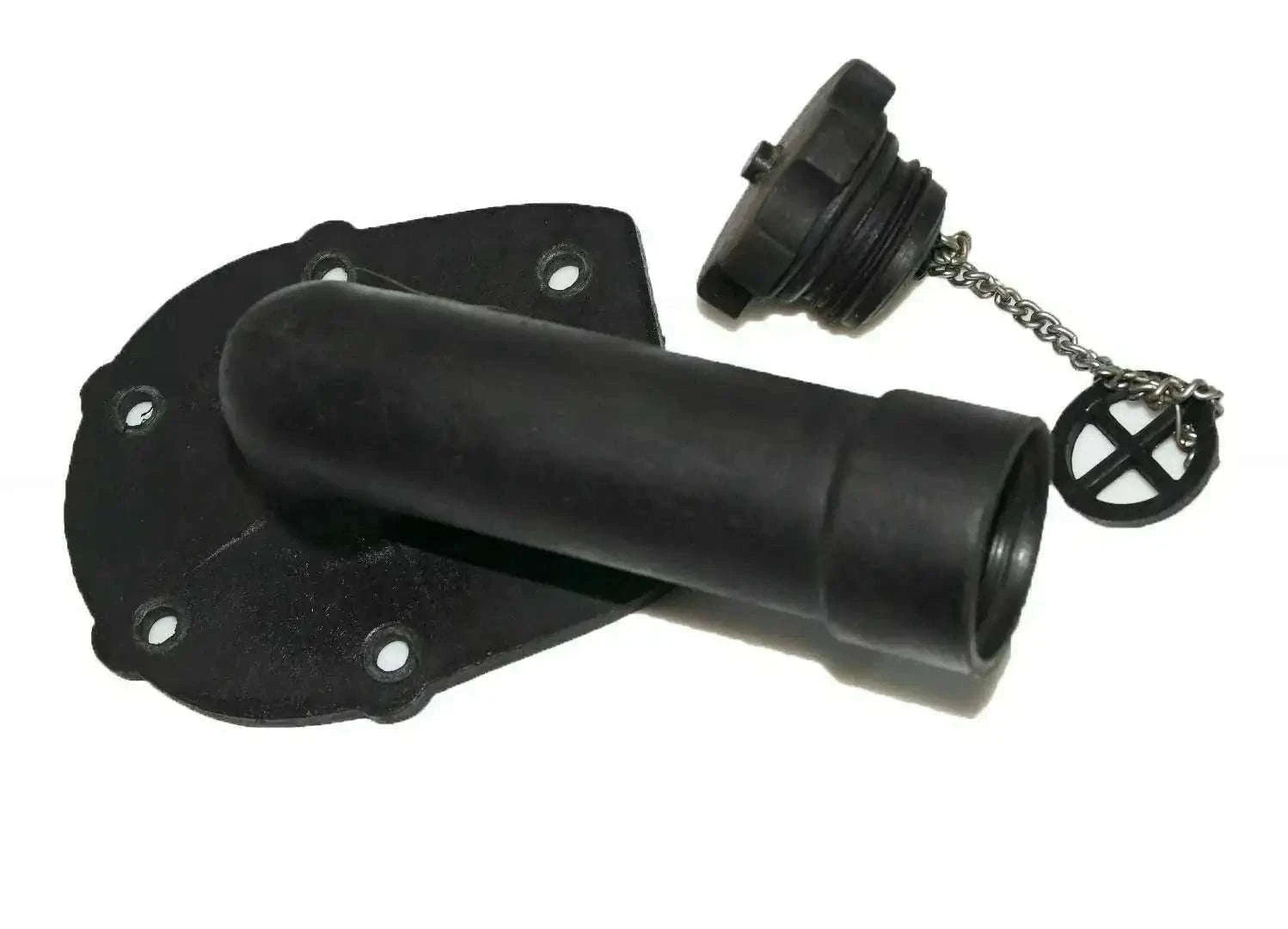 Massey Ferguson engine oil filler pipe with cap and chain
