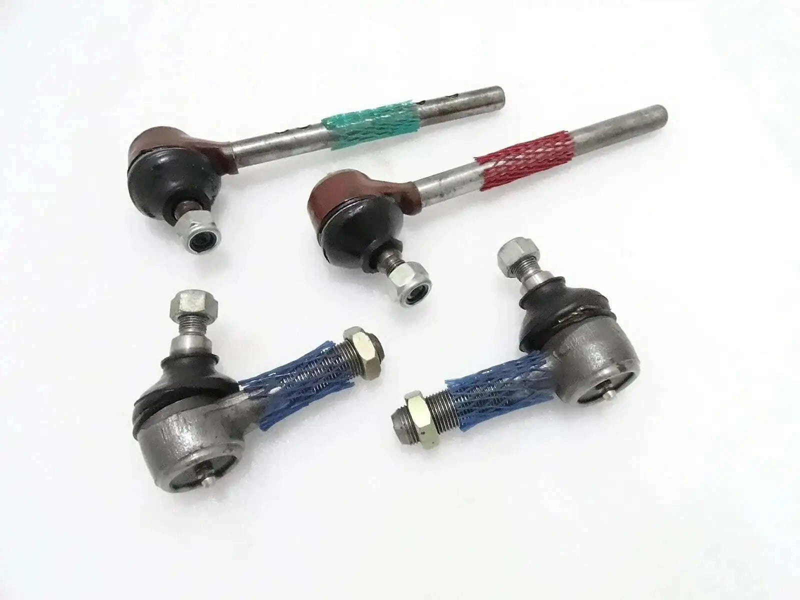 Tie rod end kit with four ball joints and threaded rod ends