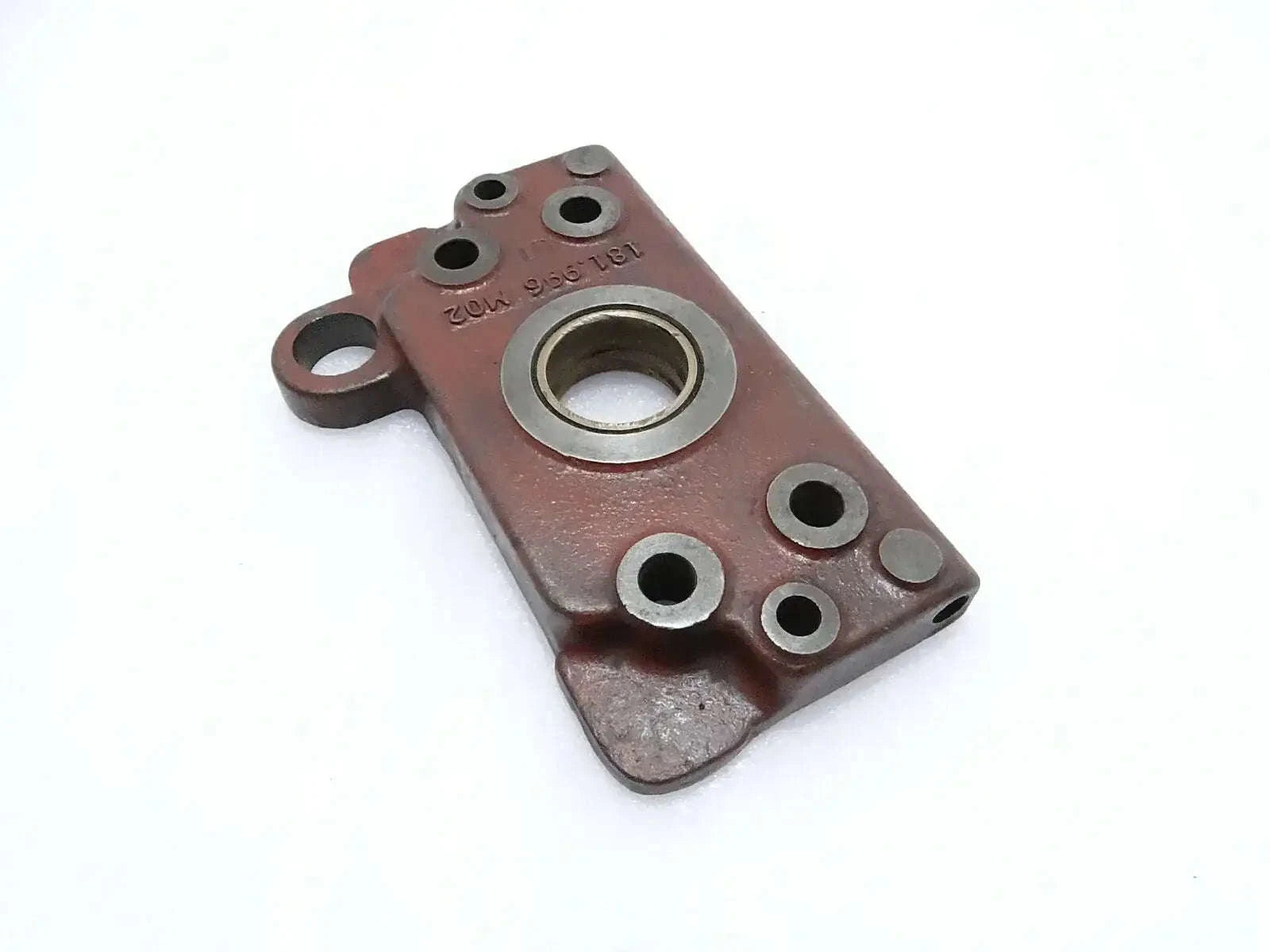 Massey Ferguson hydraulic pump plate body with mounting holes, metal, front view