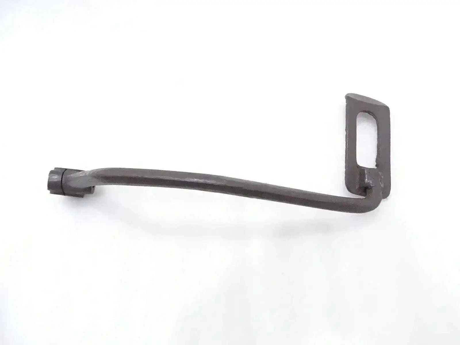 Clutch pedal lever with rubber end and metal mounting bracket