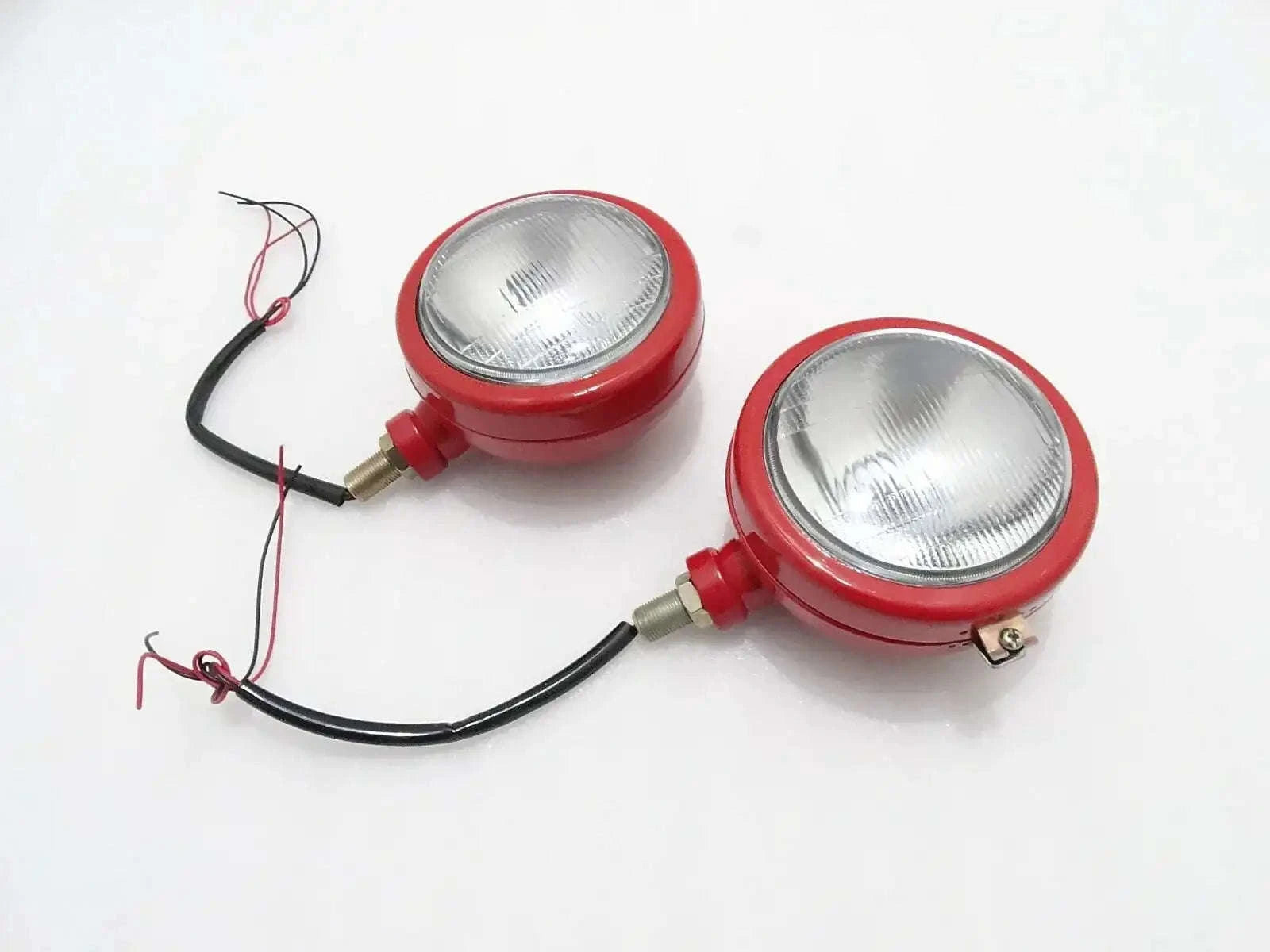 Massey Ferguson 135 red headlight pair with parking bulb socket