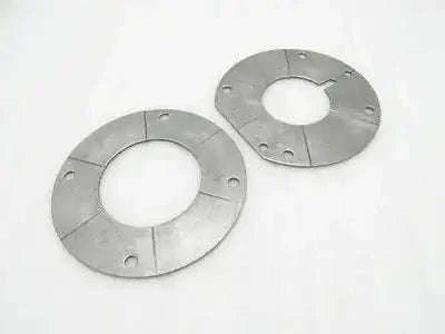 Massey Ferguson 135 multipower transmission plate set, two round metal plates with center holes
