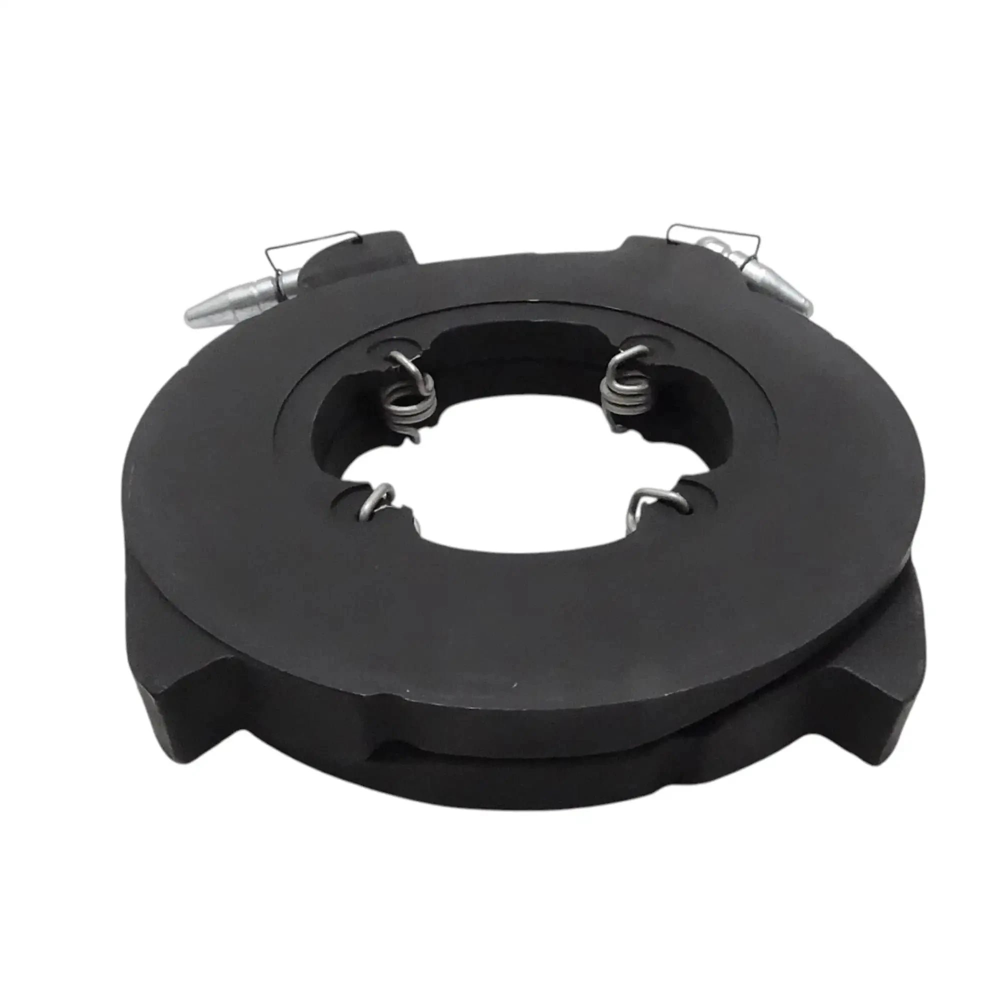 Black brake actuating assembly with central opening and four springs