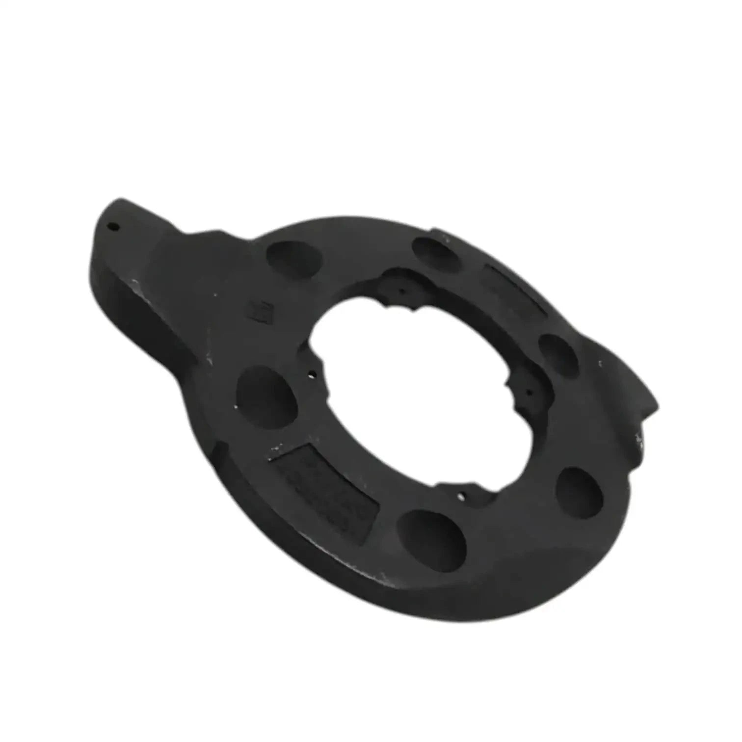 Brake actuating plate, black steel with mounting holes and center opening