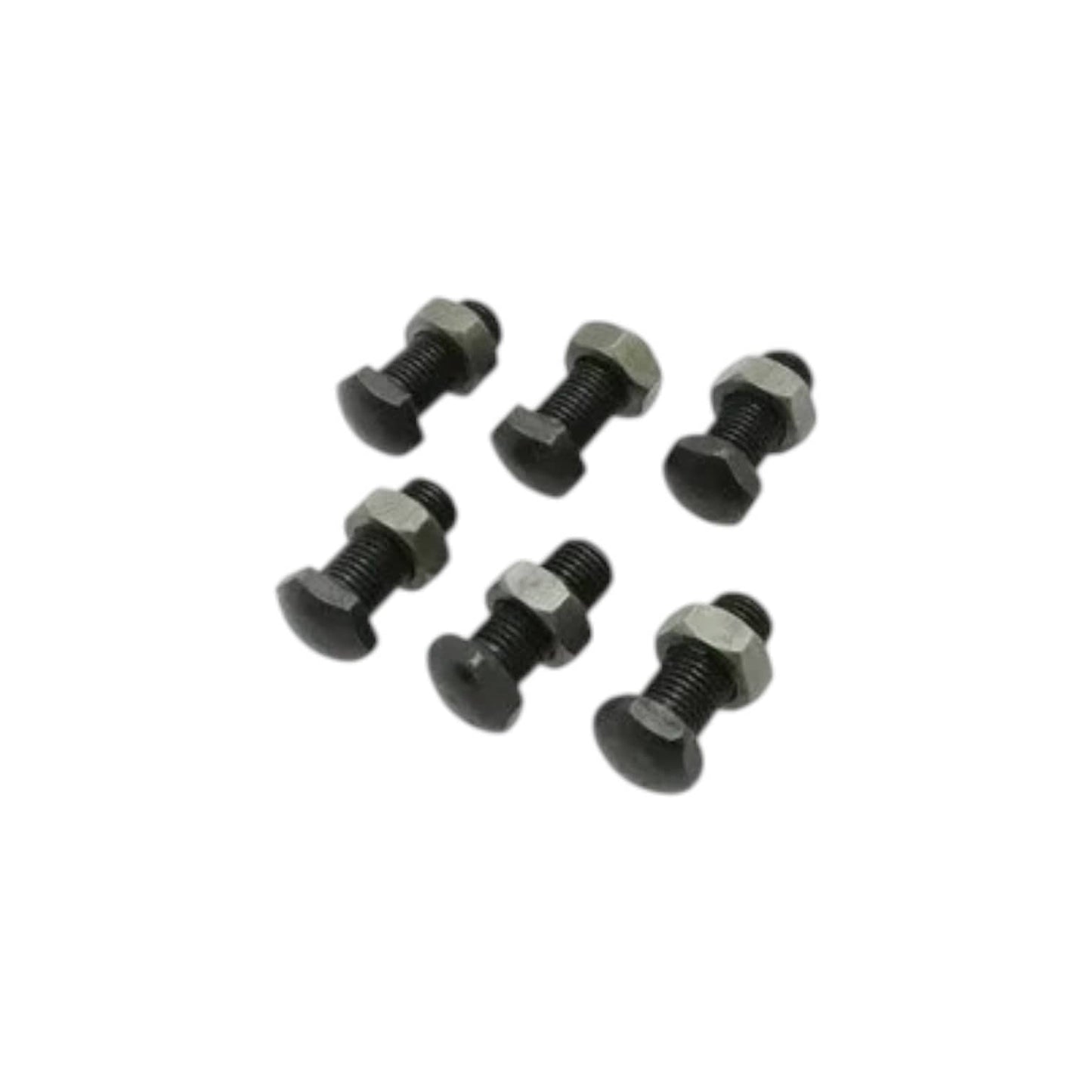 Clutch finger bolts set with dark hex heads and threaded shanks