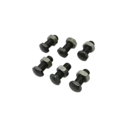 Clutch finger bolts set with dark hex heads and threaded shanks