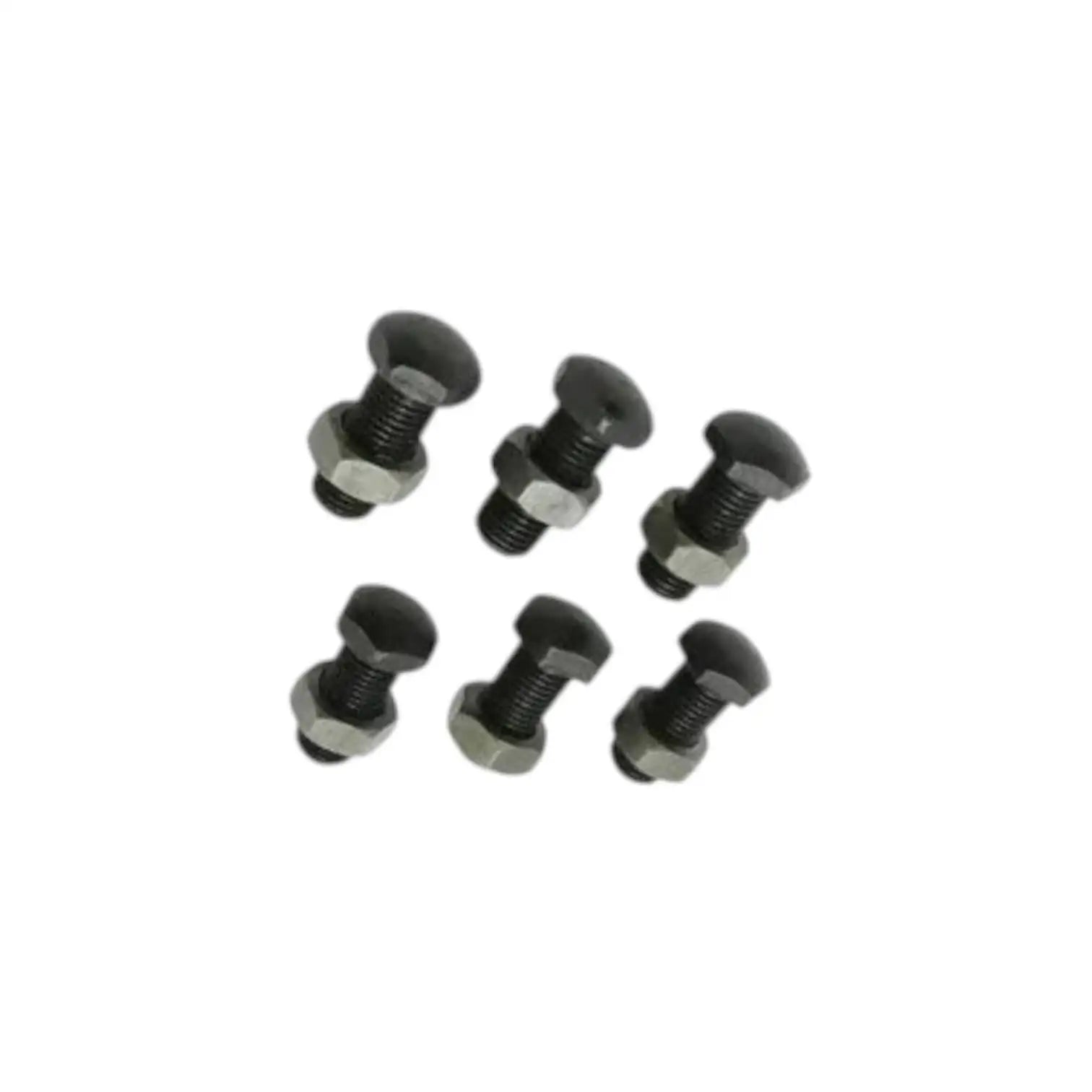 Clutch finger bolts with hex heads and threaded shanks, arranged 7-pack