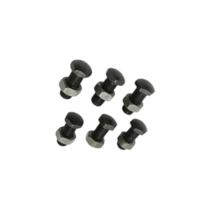 Clutch finger bolts with hex heads and threaded shanks, arranged 7-pack