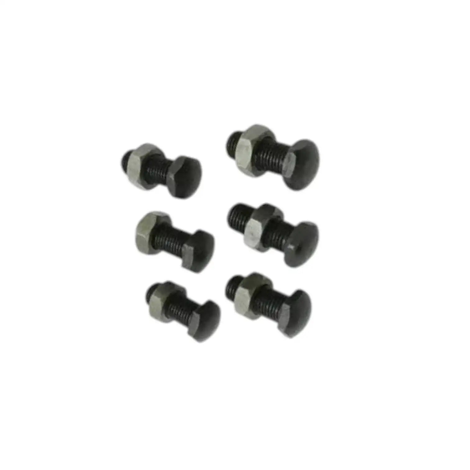 Clutch finger bolts with hex heads and visible screw threads, five-piece view