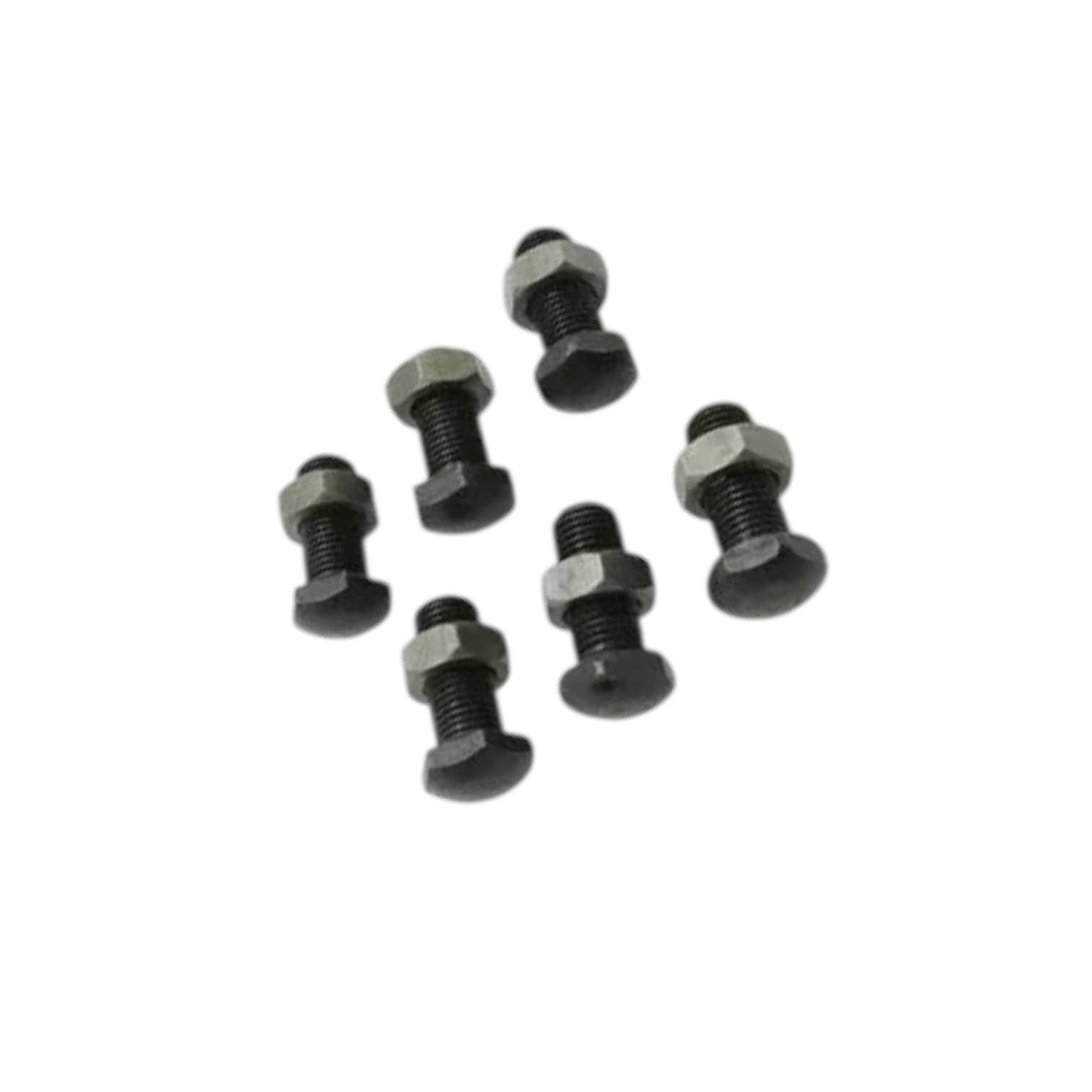 Clutch finger bolts with hex socket heads and black threaded ends, 7-piece set