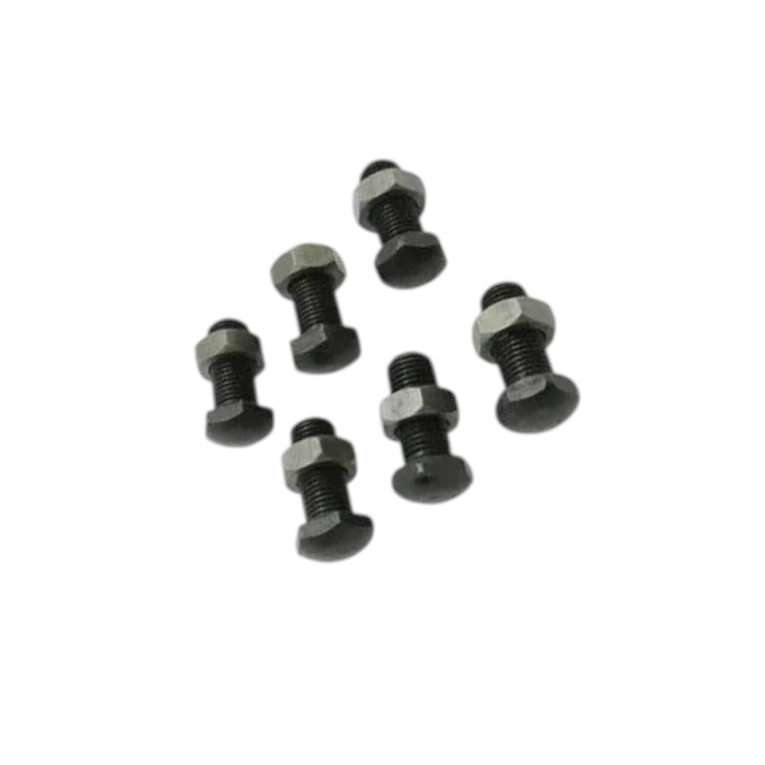 Clutch finger bolts with hex socket heads and black threaded ends, 7-piece set