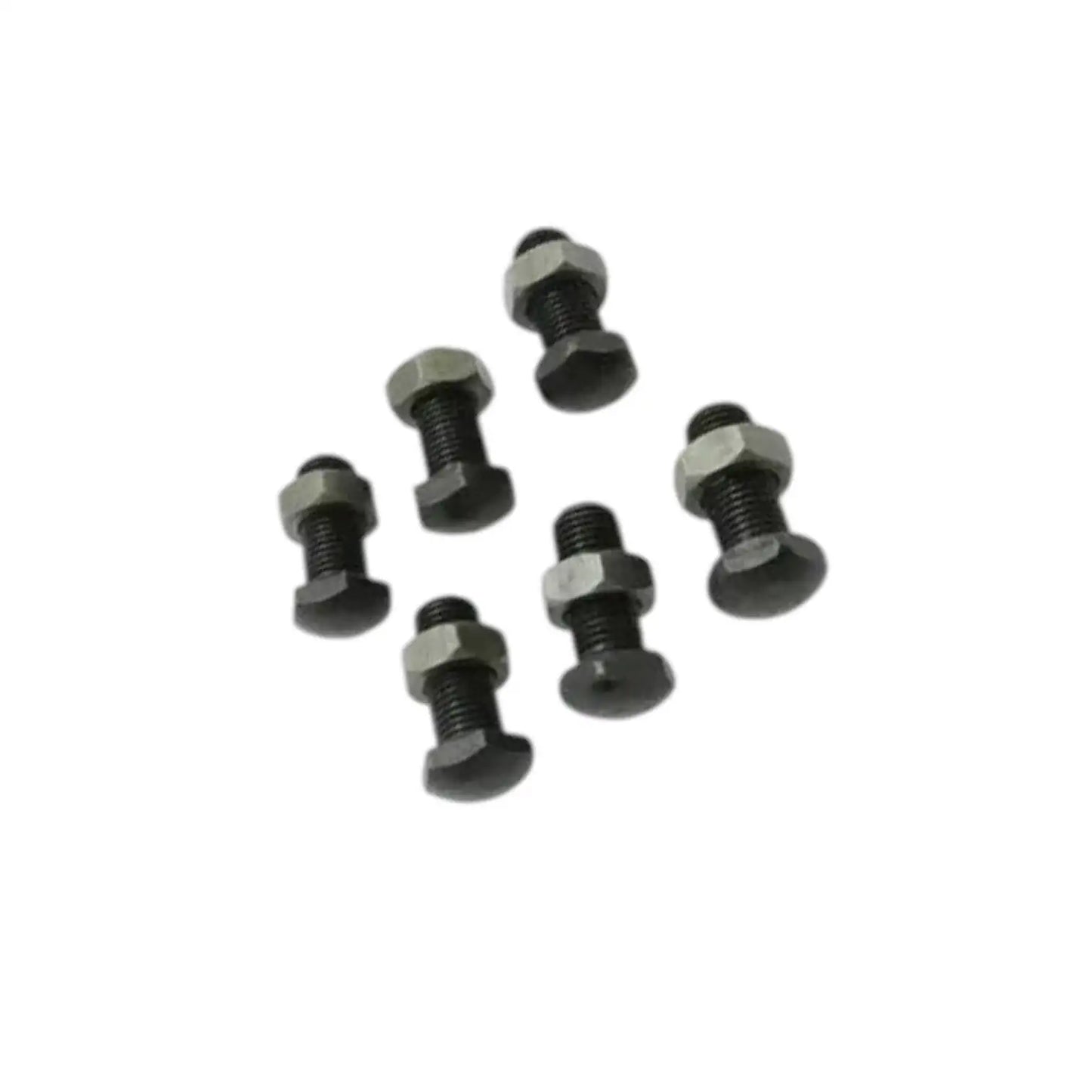 Clutch finger bolts with hex socket heads and black threaded ends, 7-piece set