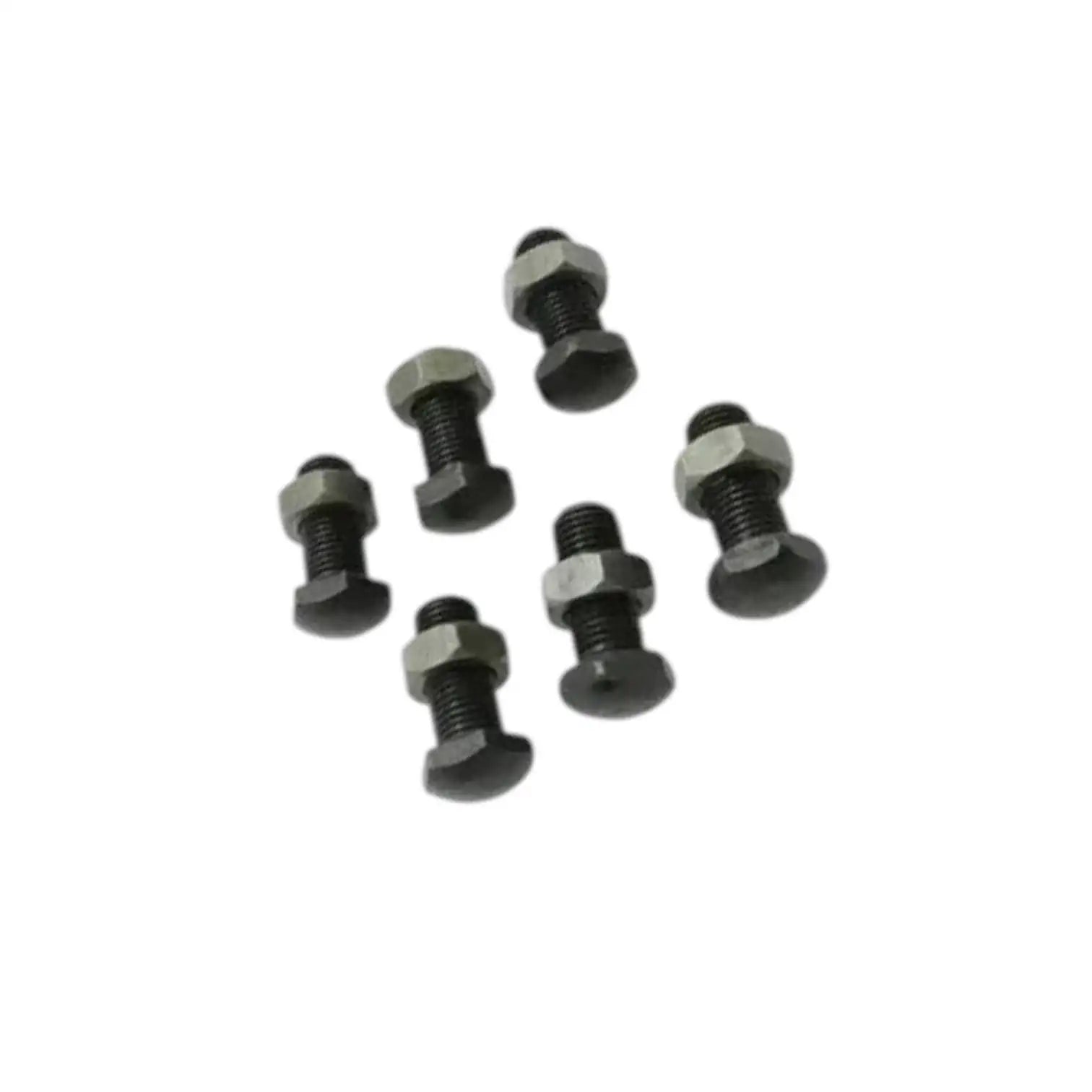 Clutch finger bolts with hex socket heads and black threaded ends, 7-piece set