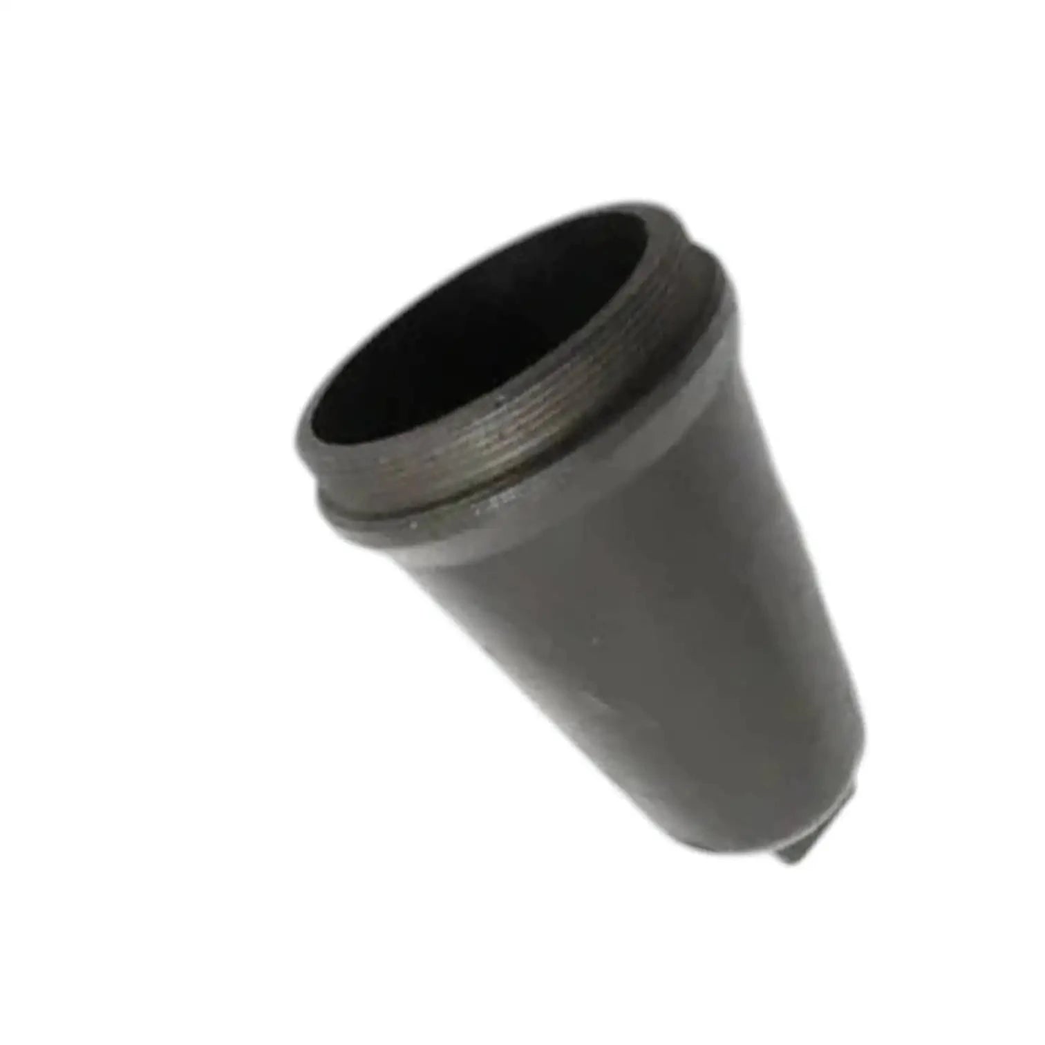 PTO cap cover, gray rubber cone with open underside and ribbed ring