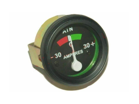Massey Ferguson amp gauge 35X with clear dial displaying ampere measurements for monitoring electrical flow