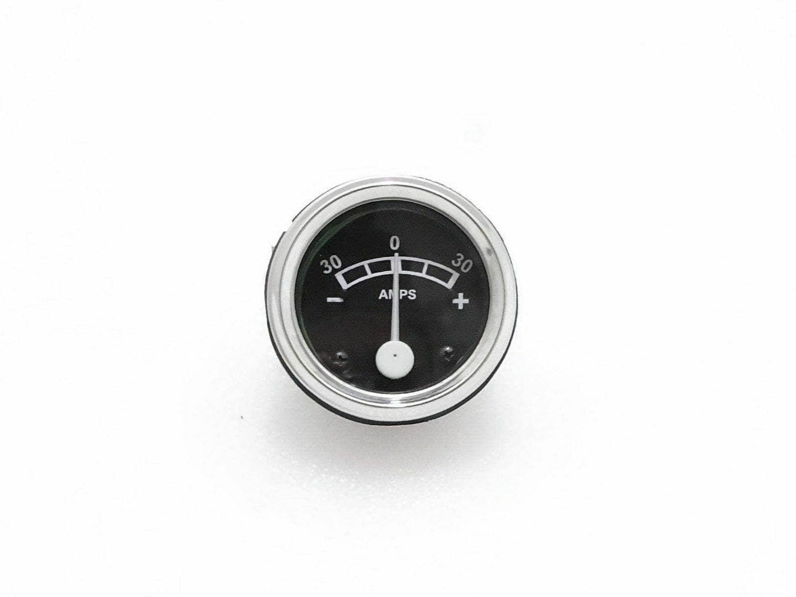 Massey Ferguson amp meter, 52mm dial, metal housing for monitoring electrical current in tractors