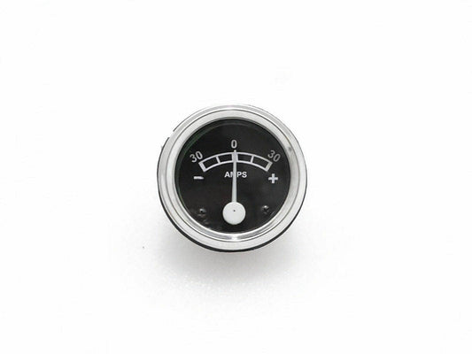 Massey Ferguson amp meter, 52mm dial, metal housing for monitoring electrical current in tractors