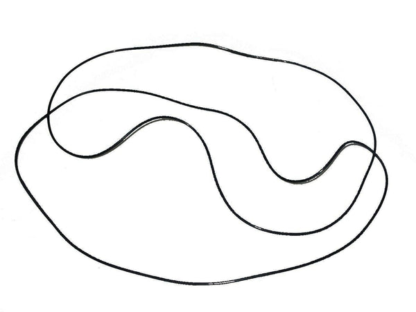 Rubber brake drum O-ring seal, two units, coiled black rubber ring