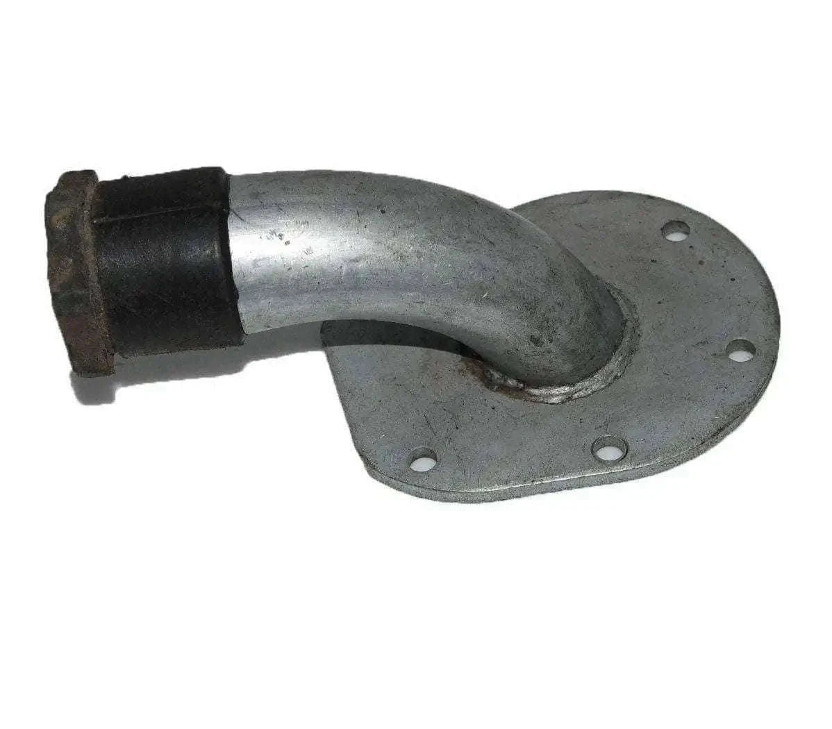 Massey Ferguson engine oil filler pipe for tractors, steel construction.