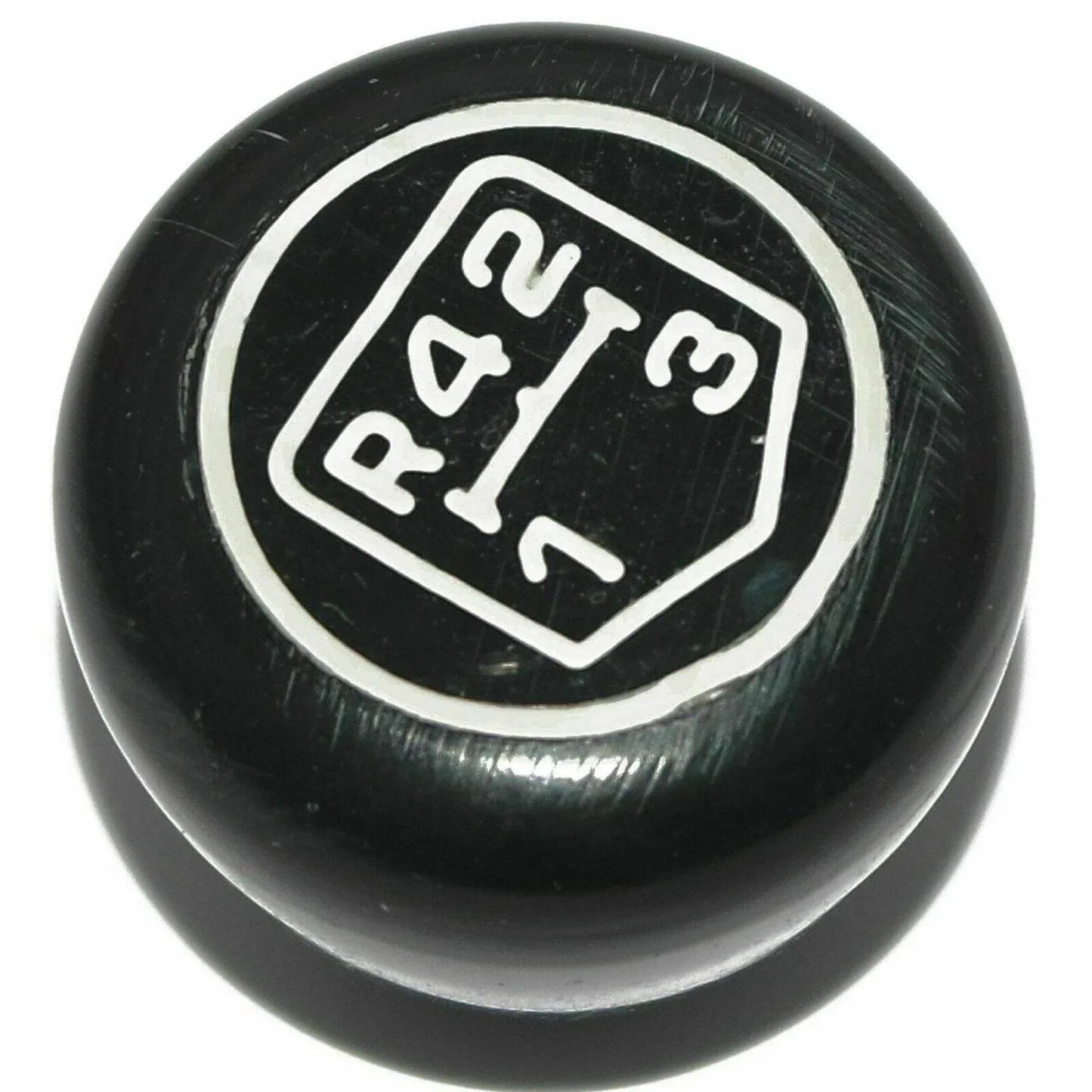 Massey Ferguson gear knob, black plastic, 65mm diameter, used for tractor gear shifting