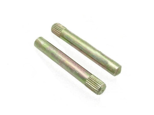 Set of two 45mm steel gear lever pins for Massey Ferguson, ideal for tractor gear assembly