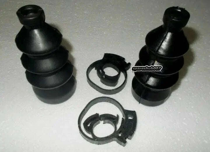 Black gear shift boot set with mounting rings and collars