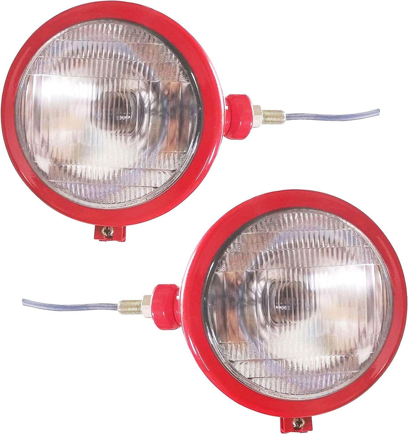 HeadLight Set With 12V Bulbs High Low Fit Massey Ferguson MF - StellerGear