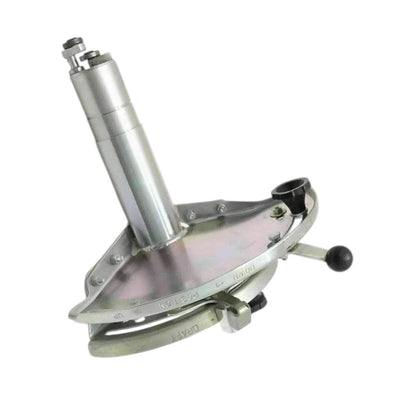 Massey Ferguson hydraulic lift quadrant assembly made of durable metal for efficient tractor lifting.