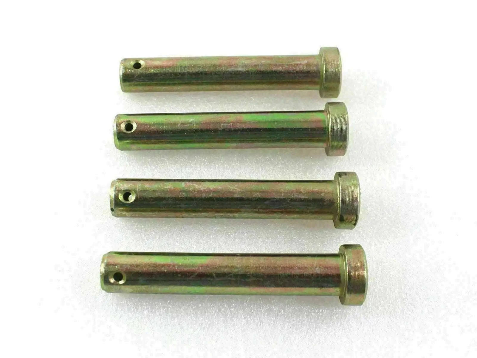 Metal clevis pins for lift arms, set of four, with cotter-hole ends