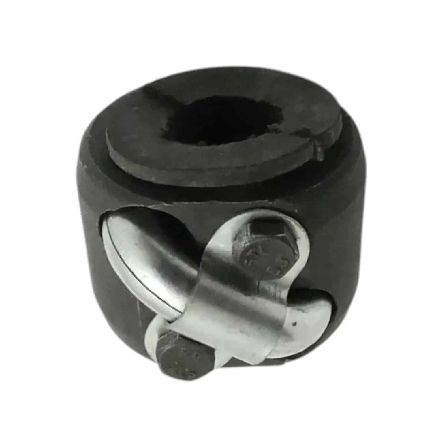 Massey Ferguson MF steering shaft main nut, black housing with metal cross clamp