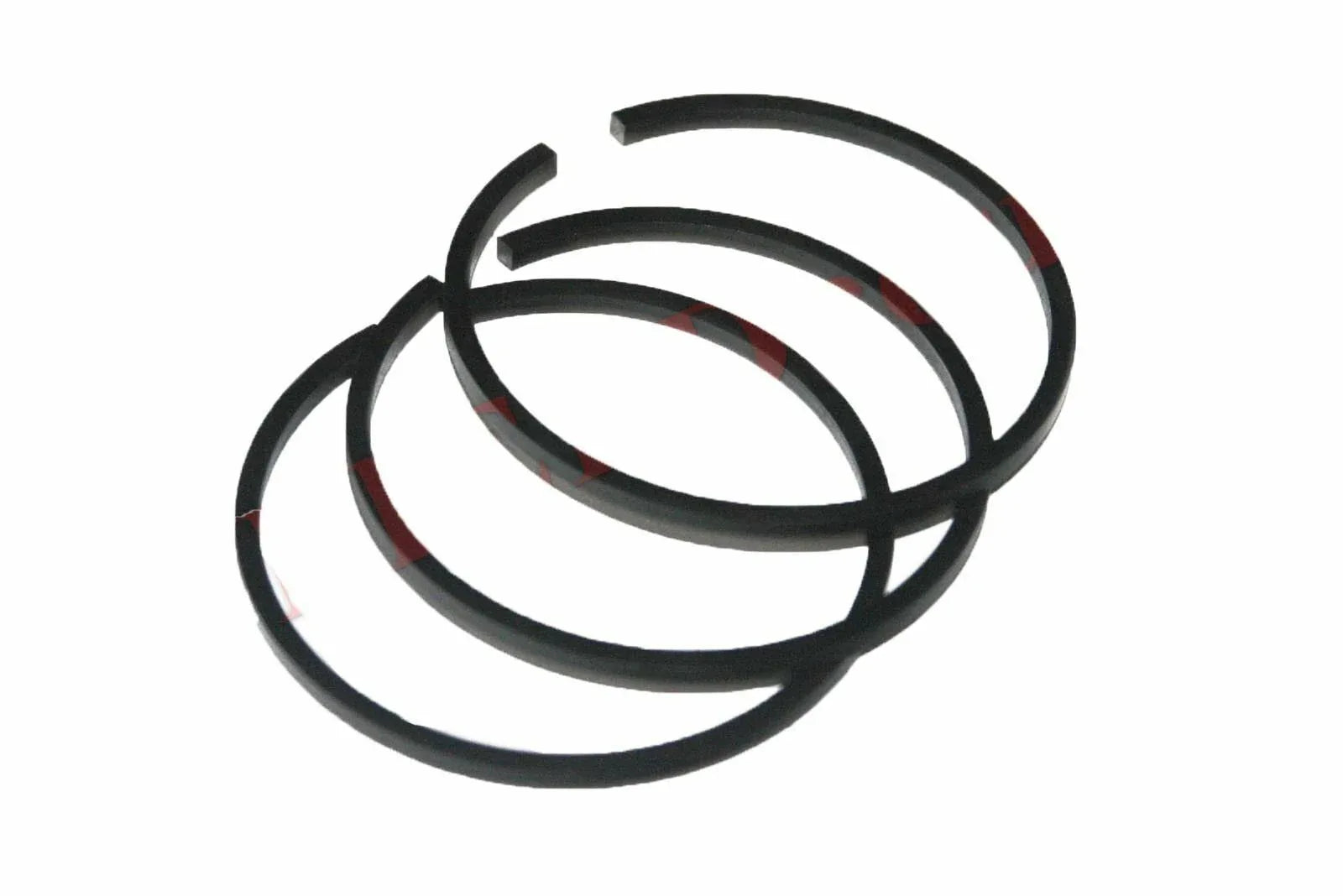 Hydraulic piston ring set for Massey Ferguson model, durable black metal, precise fit for engine performance.