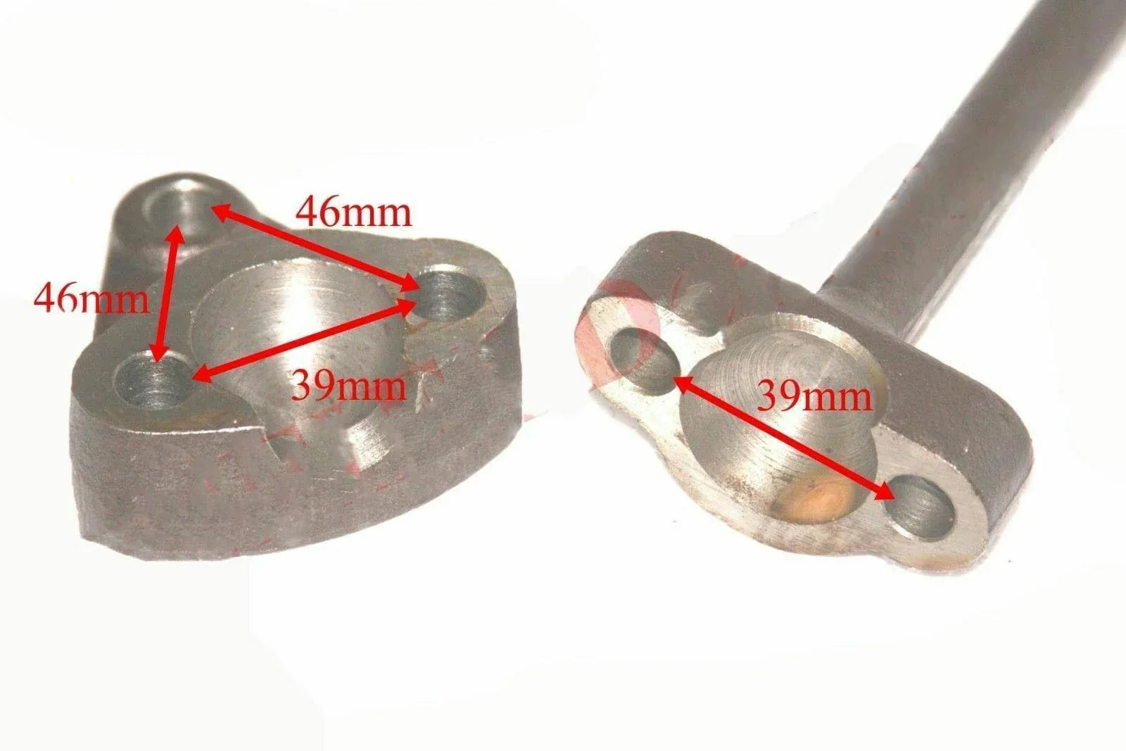 Massey Ferguson model foot rest, steel, 46mm and 39mm holes for easy installation on tractors