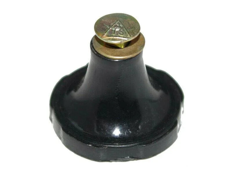 Hydraulic knob for tractors, black plastic, compatible with Massey Ferguson model for easy operation