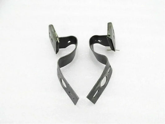 Durable steel hinges bracket set for Massey Ferguson model, ideal for secure mounting and support