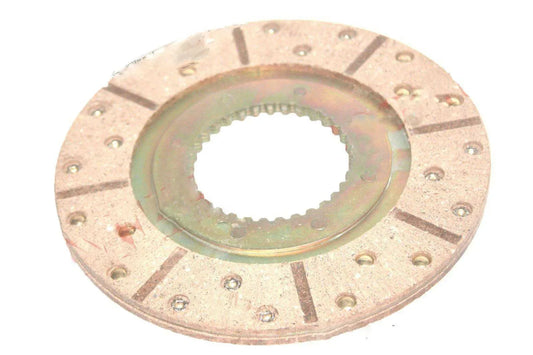 Massey Ferguson model brake disk, 8 inch diameter, made of durable metal for reliable tractor braking
