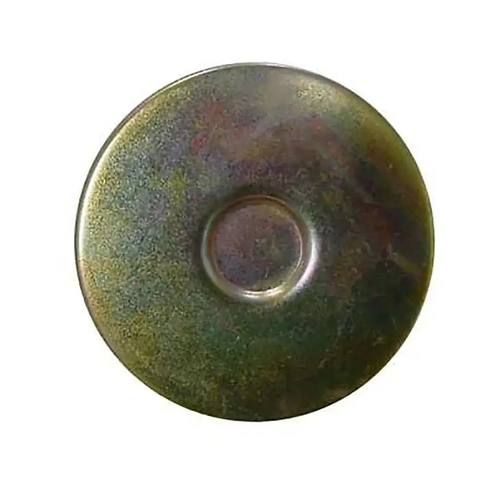 Vented fuel cap, round metallic cover with center opening