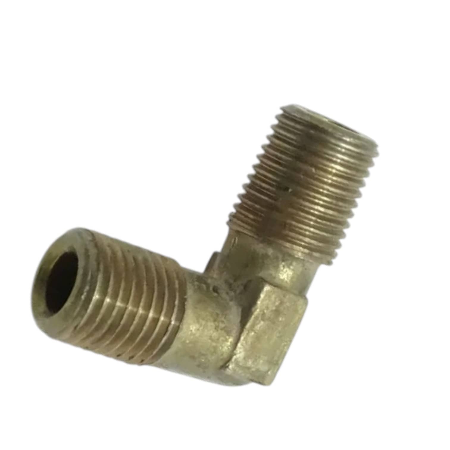 Brass elbow connection fitting for tractors, compatible with Massey Ferguson model specifications