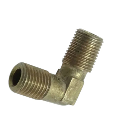 Brass elbow connection fitting for tractors, compatible with Massey Ferguson model specifications