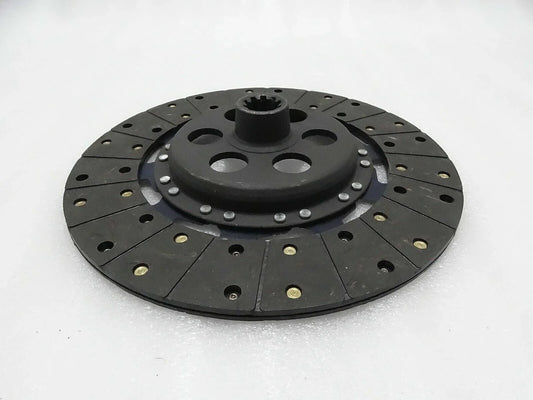 Black clutch plate for Massey Ferguson model, durable material with multiple friction surfaces for optimal performance