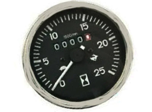 Massey Ferguson model tractometer, 25mm gauge, black dial for accurate equipment monitoring