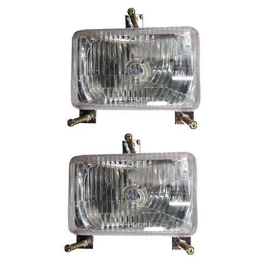 Massey Ferguson model headlight set, durable glass, essential for tractor visibility and safety