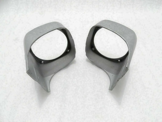 Cowl pair for Massey Ferguson model, gray plastic, designed for tractor body fitting and protection