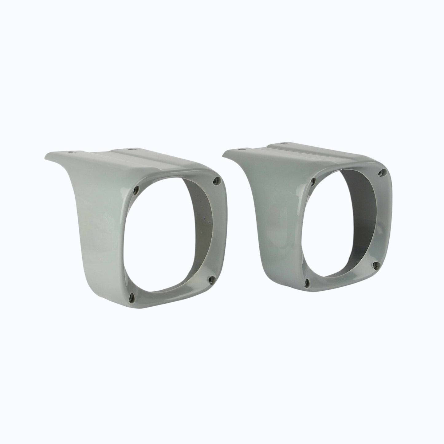Headlight lamp cowl plugs for Massey Ferguson model, durable gray plastic, designed for easy installation