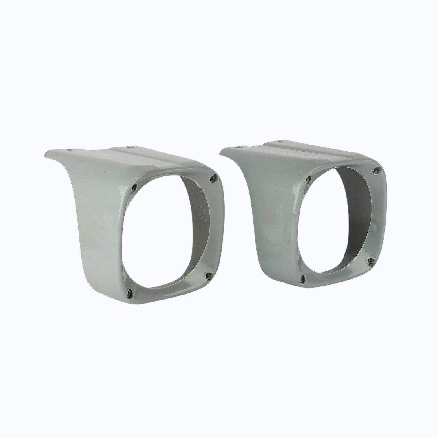 Headlight lamp cowl plugs for Massey Ferguson model, durable gray plastic, designed for easy installation