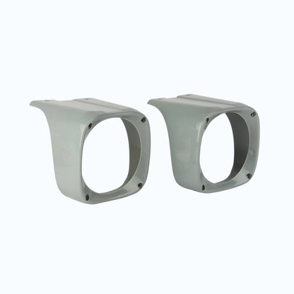 Headlight lamp cowl plugs for Massey Ferguson model, durable gray plastic, designed for easy installation
