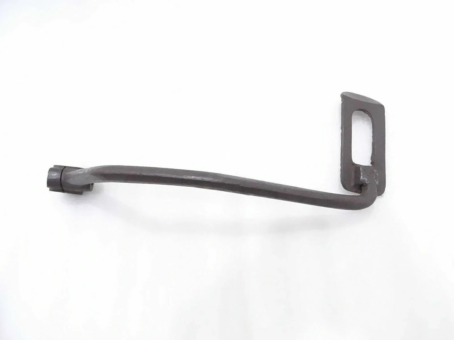 Clutch pedal lever with rubber end and metal mounting bracket
