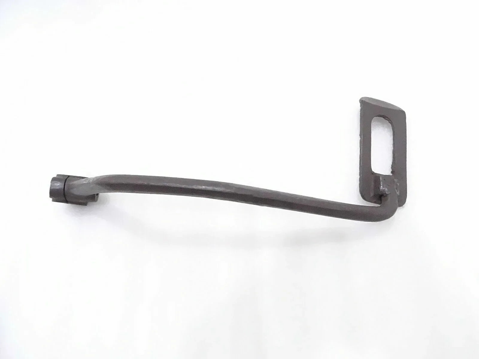 Clutch pedal lever with rubber end and metal mounting bracket