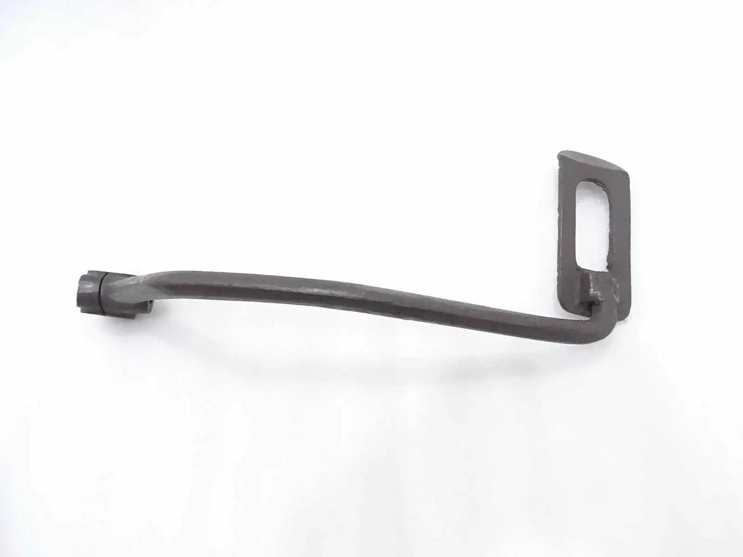 Clutch pedal lever with rubber end and metal mounting bracket